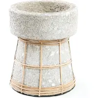 Bazar Bizar De Serene Kaarsenhouder - Beton Naturel - M