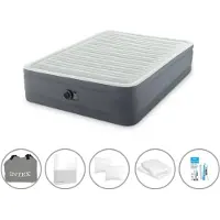 Intex luchtbedset - 2-Persoons - 152 x 203 x 46 cm - Grijs - Met pomp + Accessoires
