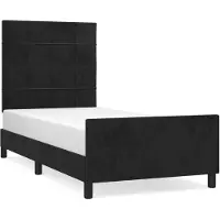 vidaXL Bedframe zonder matras 100x200 cm fluweel zwart
