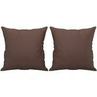 vidaXL Sierkussens 2 st 40x40 cm kunstleer bruin