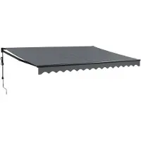 vidaXL Luifel automatisch uitschuifbaar 4,5x3 m antracietkleurig