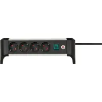 Brennenstuhl Alu-Office-Line 4-Voudig 1,8 M H05Vv-F 3G1,5 - 1391040400