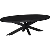 Giga Meubel Salontafel Mansour Ovaal Zwart 130cm