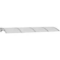 vidaXL Overkapping voor deur, grijs, 350 x 100 cm, polycarbonaat