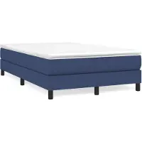 vidaXL Boxspring met matras stof blauw 120x200 cm
