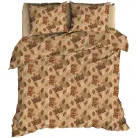Satin d'or Dekbedovertrek Mapple Camel Satijn-200 x 200 / 220 cm | 2-Persoons