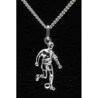 MOOYE ® - Collectie Zilveren Voetballer ketting hanger - 3