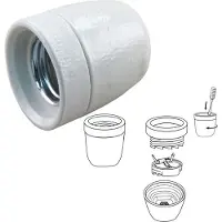 Ks Verlichting Armatuur E27 - 10mm - Base porselein