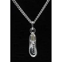 MOOYE ® - Collectie Zilveren Voetbalschoen ketting hanger - groot 2