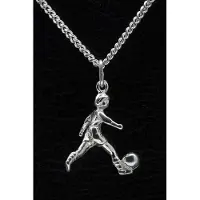 MOOYE ® - Collectie Zilveren Voetbalster ketting hanger