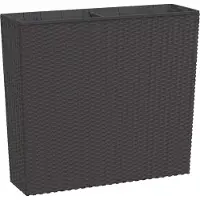 vidaXL Plantenbak met uitneembare bak rattan-look 12/44 L PP bruin