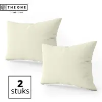 The One Towelling The One Bedding Kussenslopen set - 60 x 70 cm - 2 Stuks - Beddengoed - Katoen/Satijn - Crème