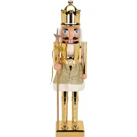 Fun Kerstversiering Notenkraker Beeldje - 60 Cm - Goud