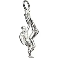 MOOYE ® - Collectie Zilveren Basketballer kettinghanger - dubbel