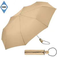 FARE Mini Paraplu - Ø97 cm - AOC - Automatisch openen en sluiten - Windproof - Polyester/Kunststof/Staal - Beige