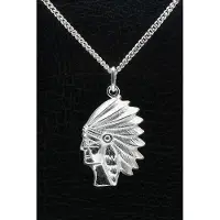 MOOYE ® - Collectie Zilveren Indiaan ketting hanger