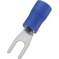TRU COMPONENTS Gabelkabelschuh 1.50 mm² 2.50 mm² Loch-Ø=3.2 mm Teilisoliert Blau 745298 100 St.
