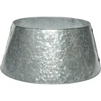Everlands Kerstboomring Zink Dia70cm Zilver zilver Zink Kerstboomrok