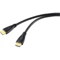 Speaka Professional SP-10133288 HDMI-kabel HDMI Aansluitkabel HDMI-A-stekker, HDMI-A-stekker 3.00 m Zwart Audio Return