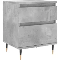 vidaXL Nachtkastje 40x35x50 cm bewerkt hout betongrijs