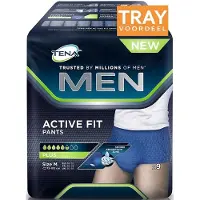 Tena MEN ACTIVE FIT PANTS PLUS MAAT S/M INCONTINENTIE BROEKJES TRAY 4 X 9 STUKS