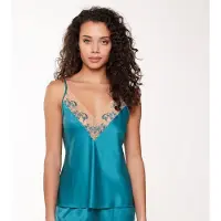 Lingadore Night Slaapshirt Turquoise & Sand | Maat: XL | Kleur: Turquoise