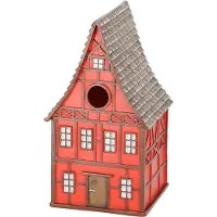 Esschert Design Vogelhuisje Vakwerkhuis - Rood- Nestkastje - - Rood - 37000601