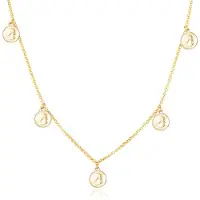 LGT JWLS Ketting met 5 muntjes - Goudkleurig