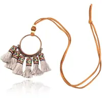 Deja Jewels Deja Boho Tassel Ketting - Zand