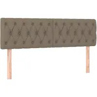 vidaXL Hoofdborden 160x7x78/88 cm stof taupe