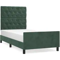 vidaXL Bedframe zonder matras 80x200 cm fluweel donkergroen
