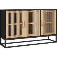vidaXL Dressoir 105x30x65 cm bewerkt hout zwart