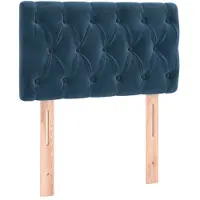 vidaXL Hoofdbord 80x7x78/88 cm fluweel donkerblauw