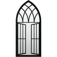 vidaXL Tuinspiegel 100x45 cm ijzer zwart