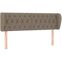 vidaXL Hoofdbord met randen 163x23x78/88 cm stof taupe