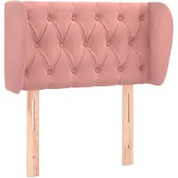 vidaXL Hoofdbord met randen 83x23x78/88 cm fluweel roze