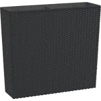vidaXL Plantenbak met uitneembare bak rattan-look 12/44 L PP antraciet