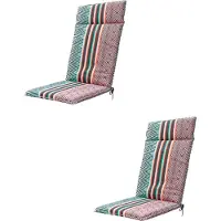 Madison - Tuinkussen - Hoge Rug - 2st - Hillow pastel - 120x50 - Blauw