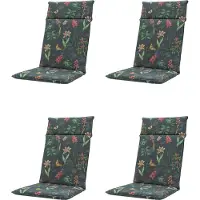 Madison - Tuinkussen - Hoge Rug - 4 st - Clea grey - 120x50cm - Grijs