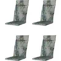 Madison - Tuinkussens - Hoge Rug - 4 st - Scott - 120x50cm - Grijs