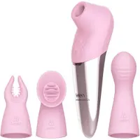 Leten Clitoris Stimulator Double Vibes - Roze - Luchtdruk vibrator