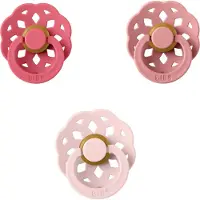 BIBS Boheme Fopspeen set 3 stuks Blush,Dusty Pink en Blossom 6-18 maanden maat 2
