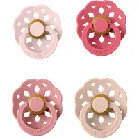 BIBS Boheme Fopspeen Latex set 4 stuks Peach, Dusty Pink, Blossom en Blush 6-18 maanden maat 2