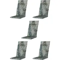 Madison - Tuinkussen - Hoge Rug - 5 st - Scott - 120 x 50cm - Grijs