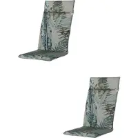 Madison - Tuinkussen - Hoge Rug - 2 st - Scott - 120x50cm - Grijs
