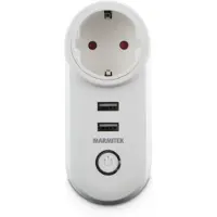Marmitek Slimme Stekker - Power SI - Wifi Stekker - Wifi Stopcontact - Wifi Schakelaar Smart Home - 2 x USB - Energiemeter - Nederlands type (rand-aarde)