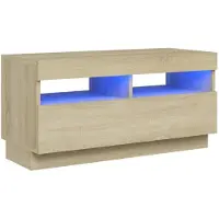 vidaXL Tv-meubel met LED-verlichting 80x35x40 cm sonoma eikenkleurig
