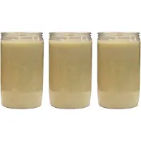 Spaas Candles 3x Witte grafkaarsen/graflichten 7 x 18 cm 9 dagen - Stompkaarsen