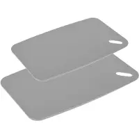 Excellent houseware Snijplanken - set van 2 - kunststof - grijs - 30/35 cm - Snijplanken
