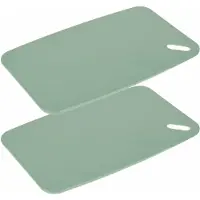 Excellent houseware Snijplank - 2x - groen - Kunststof - 30 x 20 cm - Snijplanken